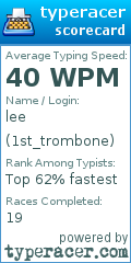 Scorecard for user 1st_trombone
