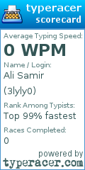 Scorecard for user 3lyly0