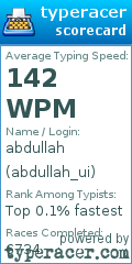 Scorecard for user abdullah_ui
