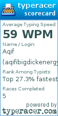 Scorecard for user aqifibigdickenergy