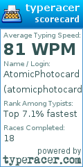 Scorecard for user atomicphotocard