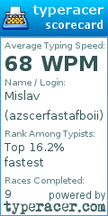 Scorecard for user azscerfastafboii