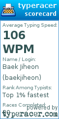 Scorecard for user baekjiheon