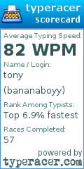 Scorecard for user bananaboyy
