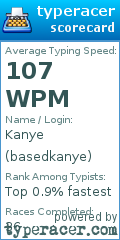 Scorecard for user basedkanye