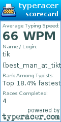 Scorecard for user best_man_at_tiktok