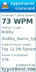 Scorecard for user bobby_learns_typing