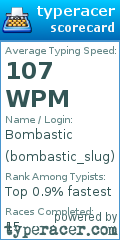 Scorecard for user bombastic_slug