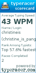 Scorecard for user christine_is_pangit