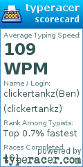 Scorecard for user clickertankz