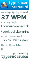 Scorecard for user cookieclickergrinder