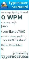 Scorecard for user cornflakes786