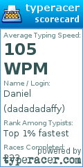 Scorecard for user dadadadaffy
