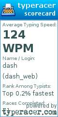 Scorecard for user dash_web