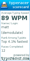 Scorecard for user demodulate