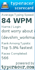 Scorecard for user devshm_workman