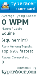 Scorecard for user equinemiim