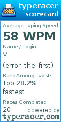 Scorecard for user error_the_first