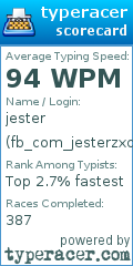 Scorecard for user fb_com_jesterzxc