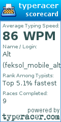 Scorecard for user feksol_mobile_alt
