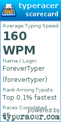 Scorecard for user forevertyper