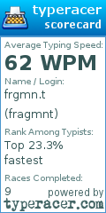 Scorecard for user fragmnt