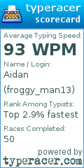 Scorecard for user froggy_man13