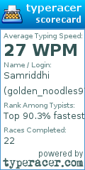 Scorecard for user golden_noodles97