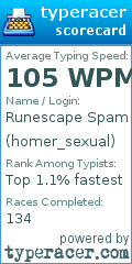 Scorecard for user homer_sexual