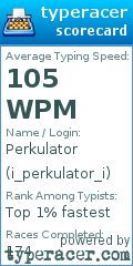 Scorecard for user i_perkulator_i