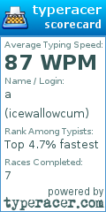 Scorecard for user icewallowcum