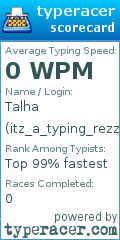 Scorecard for user itz_a_typing_rezz_