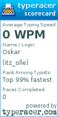 Scorecard for user itz_olle
