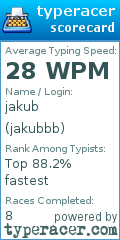 Scorecard for user jakubbb