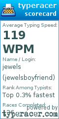 Scorecard for user jewelsboyfriend