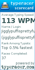 Scorecard for user jigglypuffisprettyfunny