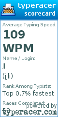 Scorecard for user jjli