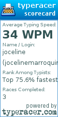 Scorecard for user jocelinemarroquin