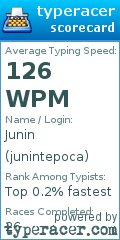 Scorecard for user junintepoca