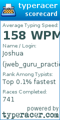 Scorecard for user jweb_guru_practice