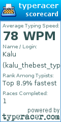 Scorecard for user kalu_thebest_typer1