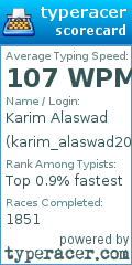 Scorecard for user karim_alaswad2021