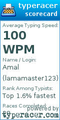 Scorecard for user lamamaster123
