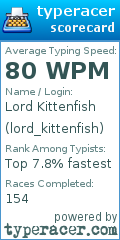 Scorecard for user lord_kittenfish