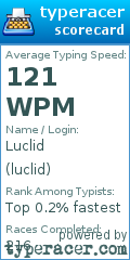 Scorecard for user luclid