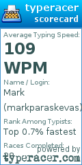 Scorecard for user markparaskevas