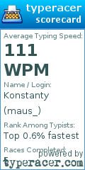 Scorecard for user maus_