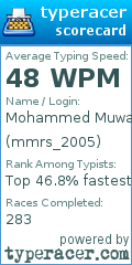 Scorecard for user mmrs_2005