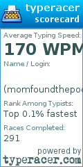 Scorecard for user momfoundthepoopsock