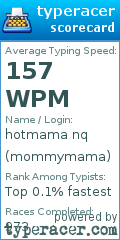 Scorecard for user mommymama